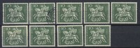 Bund 10 Pfennig 50 Jahre Deutsche Pfadfinder – Lot 9 Marken gestempelt/postfrisch