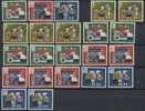 Bund 10 bis 40 Pfennig Wohlfahrtspflege – Lot 22 Marken gestempelt/postfrisch