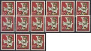 Bund 20 Pfennig Vogelfluglinie – Lot 15 Marken postfrisch