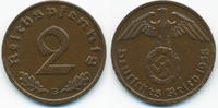 Drittes Reich 2 Reichspfennig Kupfer -