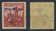 Sudetenland 1,50 Kronen Reichenberg/Maffersdorf – B.I.T. 1937 mit Aufdruck „Wir sind frei!“