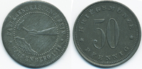 Bayern 50 Pfennig Hauzenberg - Zink 1918 (Funck 198.4) Riffelrand