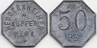 50 Pfennig ohne Jahr Hessen/Nassau - Frankfurt/Heddernheim Heddernheimer Kupferwerk (H.341.3.3) mit Perlkreis um WZ fast vorzüglich