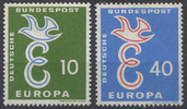 Bund 10 und 40 Pfennig Europa – Satz 2 Marken postfrisch
