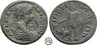 Caracalla (198/211-217) Lokalbronze Timbriada (Pisidia), Büste / Mondgott Mên, mit Gegenstempel TI äußerst selten, -