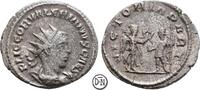 Valerianus II Caesar (256-258) Antoninian 257 n. Chr. Antiochia, 5. Emission, Büste / Victoria und Prinz, Partherkrieg, VF