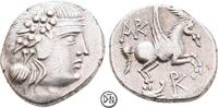 Didrachme ca. 2.-1. Jhdt. v. Chr. Korkyra (Korkyra) unter römischer Herrschaft, Dionysos / Pegasos mit Palmzweig, fvz