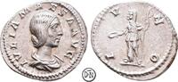 Denar 218-222 n. Chr. Julia Maesa (218-224) Roma, Büste / Juno, ungewöhnlich qualitätsvolles, feines Portrait, gutes ss