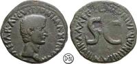 As 6 v. Chr. Augustus (27 v.-14 n. Chr.) Roma, Münzmeister Sex. Nonius Quinctilianus, nicht häufig, ss