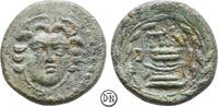 Bronze ca. 2.-1. Jhdt. v. Chr. Parion (Mysia) Kopf der Medusa / Altar im Kranz, äußerst selten, gutes ss