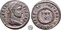 Crispus Caesar (317-326) Follis Siscia, Vota im Lorbeerkranz, leichter Silbersud, scharf ausgeprägte Details, -
