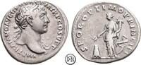 Trajan (98-117) Denar Rom, Büste / Annona, mit Aegis-Büste, -