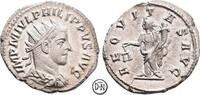 Philippus II (247-249) Antoninian Antiochia, Aequitas mit Waage, prächtige Erhaltung mit originalem Stempelglanz, -