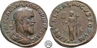 Pupienus (238) Sesterz Roma, Büste / Liberalitas mit Münzbrett, herrliches Portrait, sehr attraktiv, -