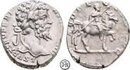 Septimius Severus (193-211) Denar Roma, Kopf / PROFECTIO AVG, Kaiser zu Pferde, Aufbruch in den 2. Partherkrieg, -