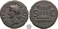 Divus Augustus (+ 14 n. Chr.) As 22/23-30 n. Chr. Roma, posthum unter Tiberius, Kopf / Altar, gutes 