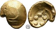 Vindelici (Raetia et Vindelicia) Stater Regenbogenschüsselchen, Rolltier / Torques und Kugeln, gesuchter früher Typ, -
