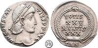 Constantius II (337-361) Siliqua 340-351 n. Chr. Nicomedia, Kopf / Vota-Legende, sehr gutes Portrait