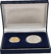 LIECHTENSTEIN 50 und 10 Franken 1990, Bern. Franz Josef II., 1938-1989. Proof im Originaletui