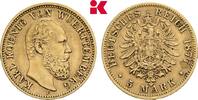 WÜRTTEMBERG 5 Mark GOLD. Karl, 1864-1891. -