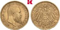 WÜRTTEMBERG 10 Mark Seltener Jahrgang. Wilhelm II., 1891-1918. -
