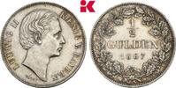 BAYERN 1/2 Gulden Ludwig II., 1864-1886. -