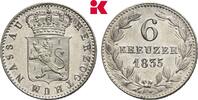 NASSAU 6 Kreuzer Prachtexemplar. Wilhelm, 1816-1839. -
