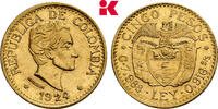 KOLUMBIEN 5 Pesos Republik ab 1886. -