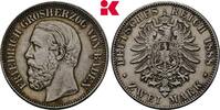 BADEN 2 Mark 1888. Friedrich I., 1852-1907. Hübsche Patina, EF / UNC-