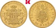 HAMBURG 20 Mark 1878. Freie und Hansestadt. UNC-