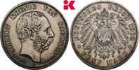 SACHSEN 5 Mark 1902 Albert, 1873-1902. Fast Stempelglanz, min. Kratzer 2,061.25 元  ＋  115.90 元 运费