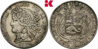 PERU 5 Pesetas 1880 BF. Republik seit 1822. Sehr sch&ouml;n +, kl. Randfehler 1,750.12 元  ＋  115.90 元 运费