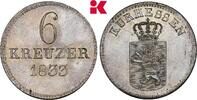 HESSEN 6 Kreuzer 1833. Ludwig II., 1830-1848. Fast Stempelglanz, Prachte... 2,294.60 元  ＋  115.90 元 运费