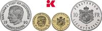 LIECHTENSTEIN 50 und 10 Franken 1990, Bern. Franz Josef II., 1938-1989. ... 10,306.27 元  ＋  115.90 元 运费