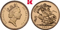 GROSSBRITANNIEN / IRLAND 1 Sovereign 1987 London. Elizabeth II, 1952-202... 7,428.29 元  ＋  115.90 元 运费