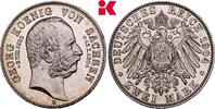 SACHSEN 2 Mark 1904. Georg, 1902-1904. Vorz&uuml;glich-Stempelglanz 145.19 US$  +  17.31 US$ shipping