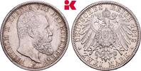 WÜRTTEMBERG 2 Mark Wilhelm II., 1891-1918. -