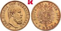 WÜRTTEMBERG 5 Mark Karl, 1864-1891. -