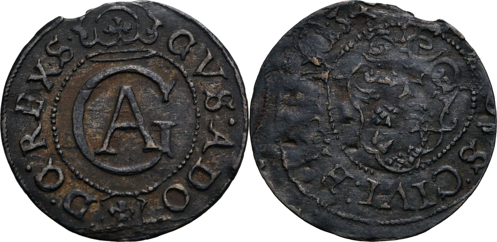 Schweden Solidus (Schilling), Elbing 163? Gustav II. Adolf (1611-1632 ...