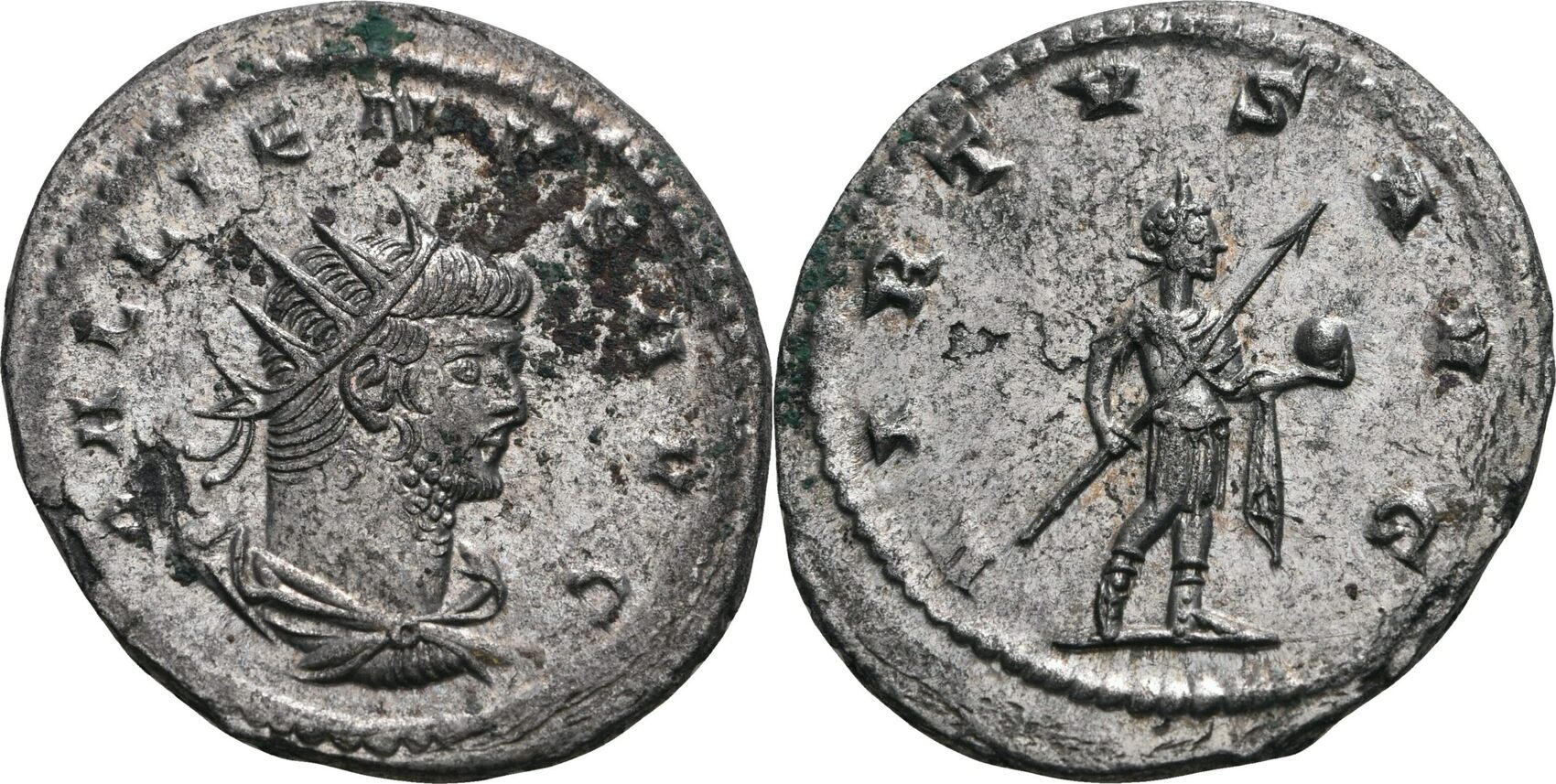 B rom. Alexandria Diobol Gallienus, 253-268.