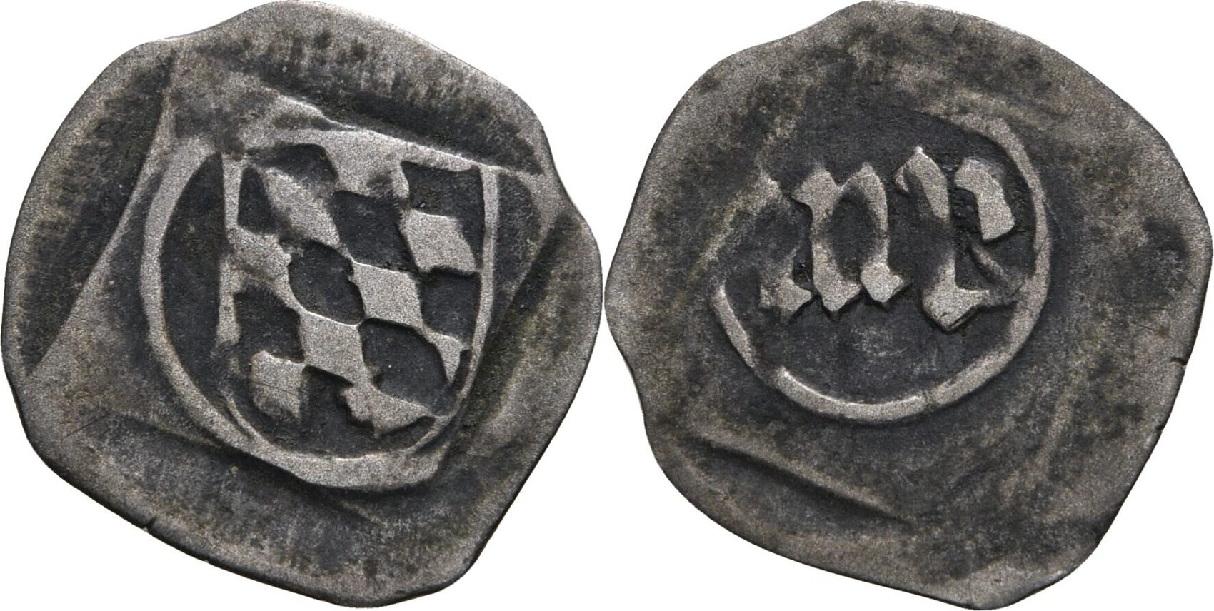 Oberpfalz Vierschlag-Pfennig bayerischer Art, AMberg nach 1442? Johann ...