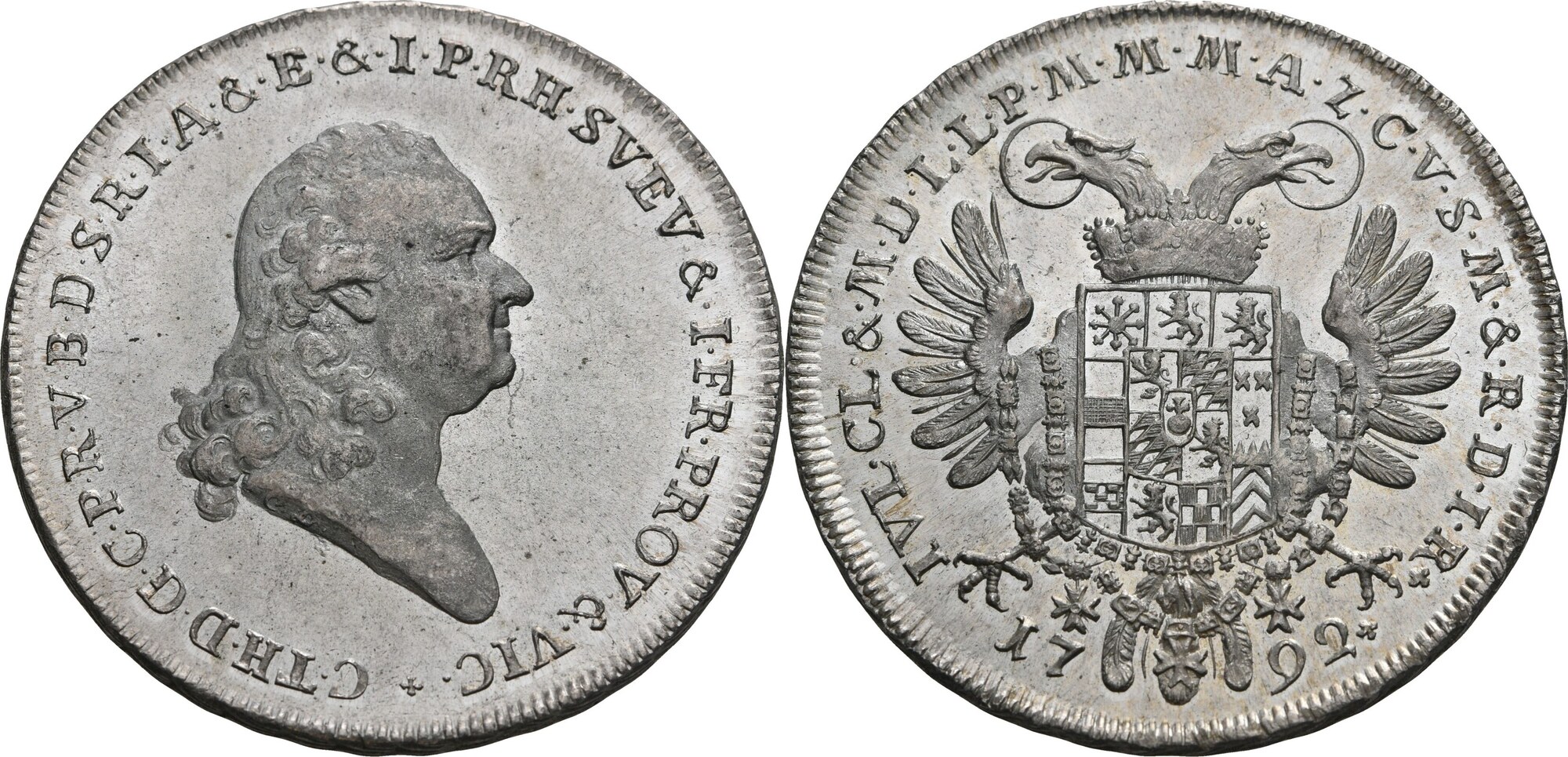 Bayern Konventionstaler, München 1792 Karl Theodor, 1777-1799 CH UNC ...