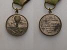 Dresden, Stadt Versilberte Messingmedaille v. R. Diller, auf den Aufstieg des Fesselballons Captiv mit Leutnant Lembière -