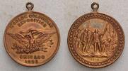 USA Messingsmedaille unsigniert, auf die Weltausstellung in Chicago -