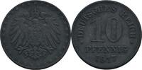 Kaiserreich 10 Pfennig, ohne Mmz., Zink Kleinmünzen -