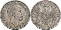 2 Mark A, Berlin 1896 Schwarzburg-Sondershausen Karl Günther, 1880-1909 ss, min. Randfehler, Rs. min. Auflagen