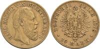 Württemberg 10 Mark F, Stuttgart Karl, 1864-1914 -