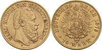 Württemberg 10 Mark F, Stuttgart Karl, 1864-1891 -