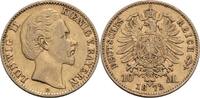 10 Mark D, München 1872 Bayern Ludwig II., 1864-1886 ss