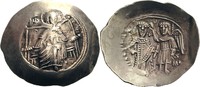 Byzanz AV/EL-Aspron Trachy, Constantinopel Isaak II. Angelus, 1185-1195